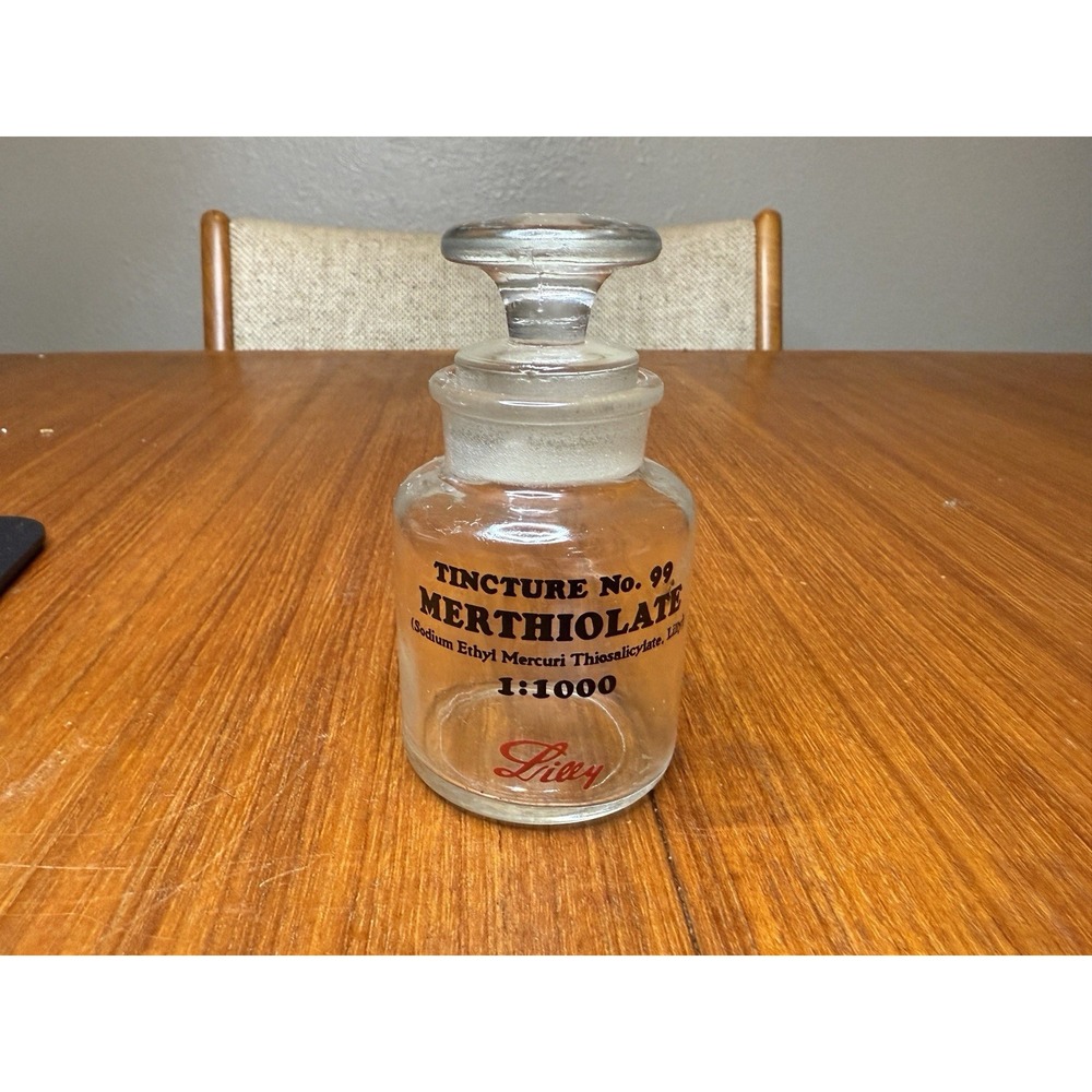 Vintage Eli Lilly Tincture No 99 Glass Apothecary Bottle With Stopper 1940-1955